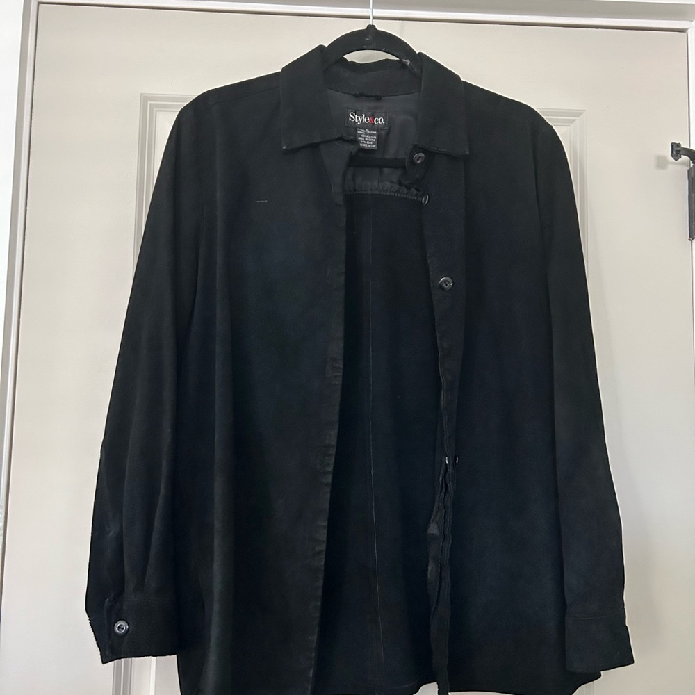 Leather Shirt Jacket